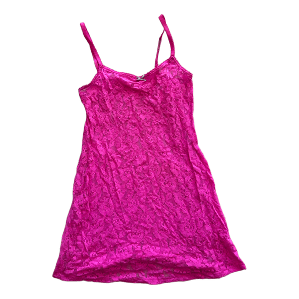 Pinkki pitsinen slipmekko