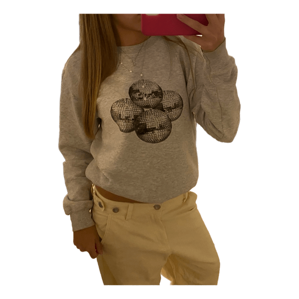 Grå sweatshirt med print