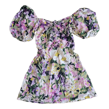 Floral puff sleeve dress