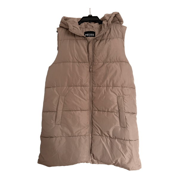Beige vadderad väst Pieces