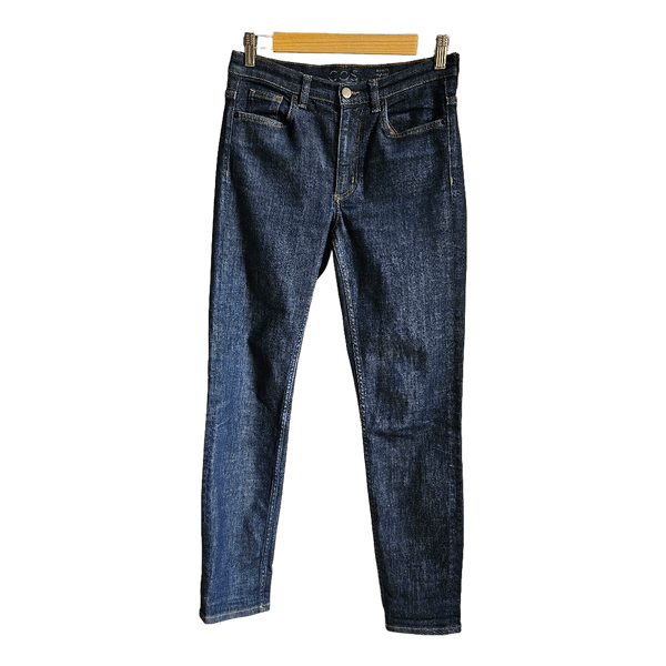 COS Women's Skinny Fit High Rise Jeans W28 Dark Wash Blue Denim Scandinavian