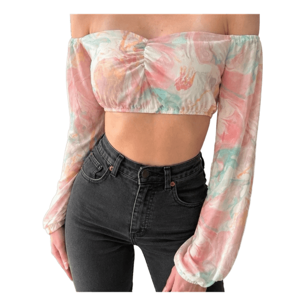 NLY off-shoulder crop top koko XS