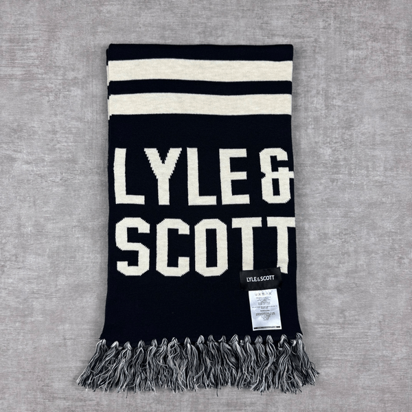 Lyle & Scott Navy Scarf