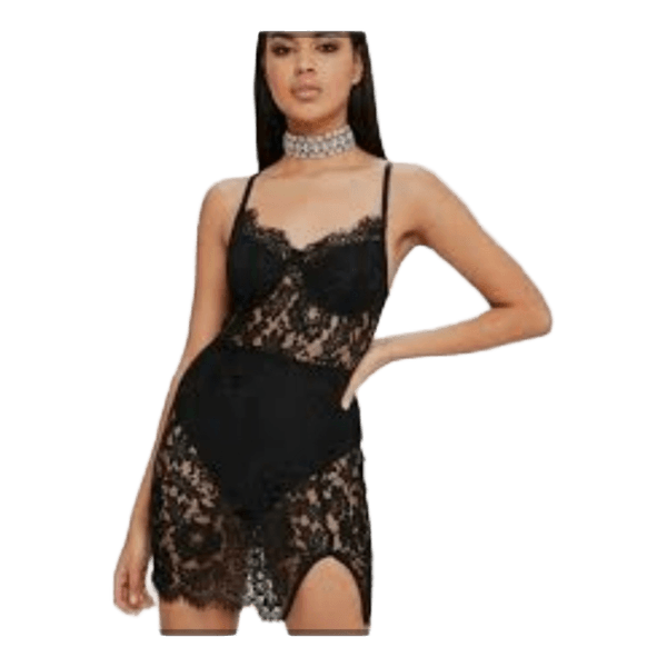 Black lace dress