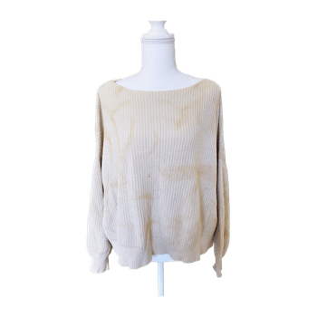 Beige knitted sweater