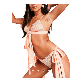 ASOS Design new with tags pink lace lingerie set UK18 EU46 coquette