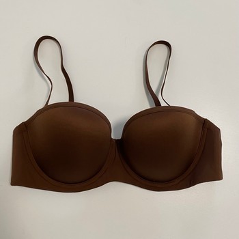 ThirdLove 24/7 Classic Strapless Bra Womens 36A Half Brown Espresso Multiway Padded