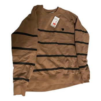 Brown striped sweatshirt