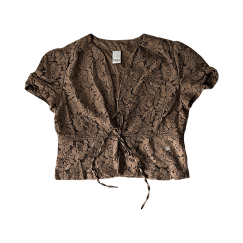 VILA lace tie-front bolero top