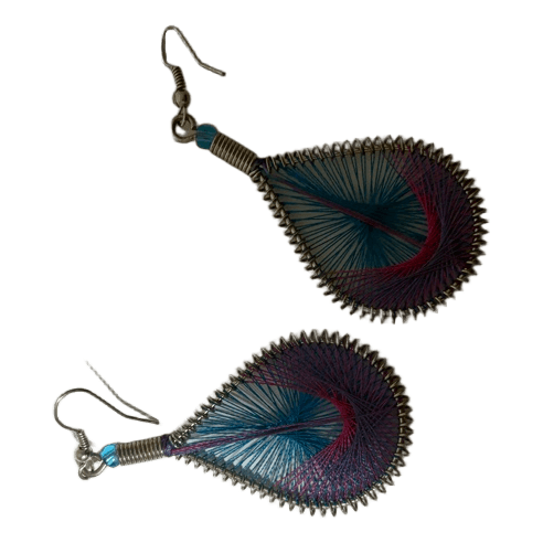 Multicolor teardrop dangle earrings