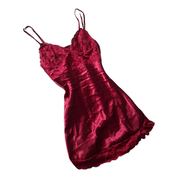 Bordo spalvota satininė suknelė