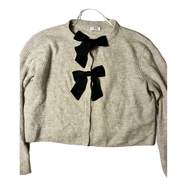 JDY strikket cardigan med sløjfer