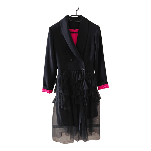 Black tulle coat