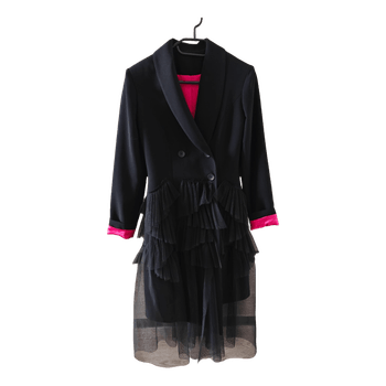 Black tulle coat
