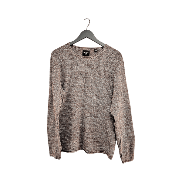 Only & Sons burgundy knitted cotton sweater