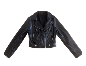 Black faux leather jacket