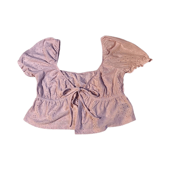 Vaaleanpunainen röyhelöpaita