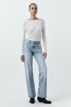 Wide Leg Full Length Jeans