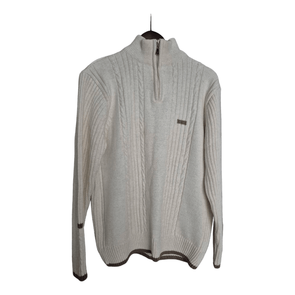 Cream cable knit sweater vintage