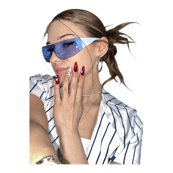 Blue shield sunglasses