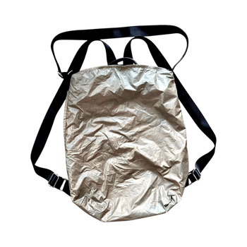 Gold metallic backpack