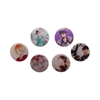 Multicolor anime character pins