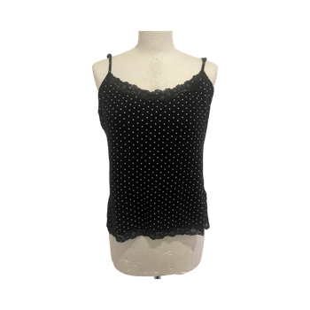 Musta pilkullinen toppi