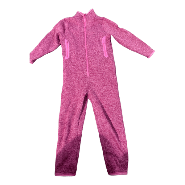 Pink fleece jumpsuit
