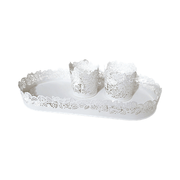 Ikea kynttilänalusta + tuikkukipot