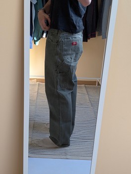 Green Dickies carpenter pants