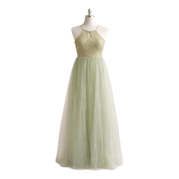 Mint green tulle dress