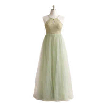 Mint green tulle dress