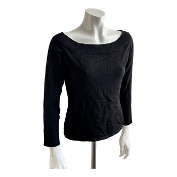 Black off-shoulder sweater