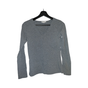 Grey v-neck long sleeve top