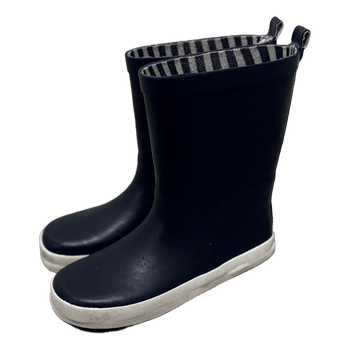 Navy blue rain boots