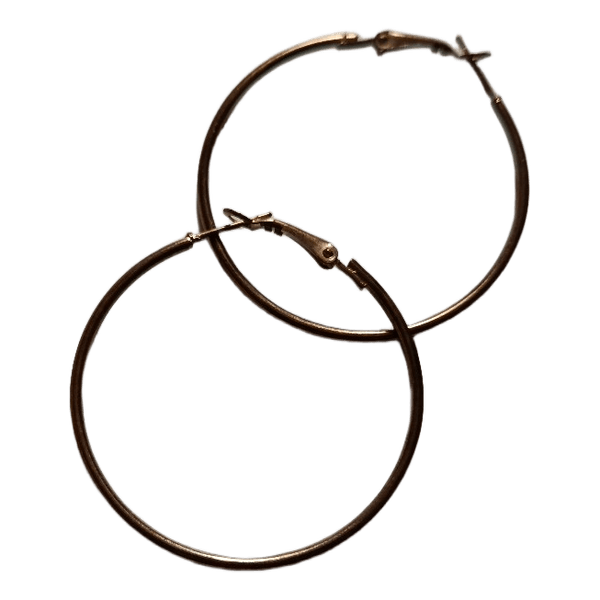 Gold colored hoop earrings
