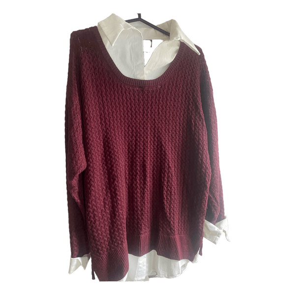 Burgundy female sweater