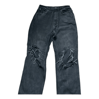 Black distressed jeans