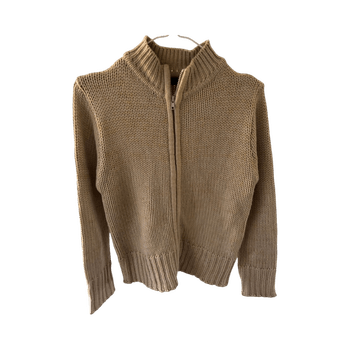 Y2K Gold zip knit cardigan