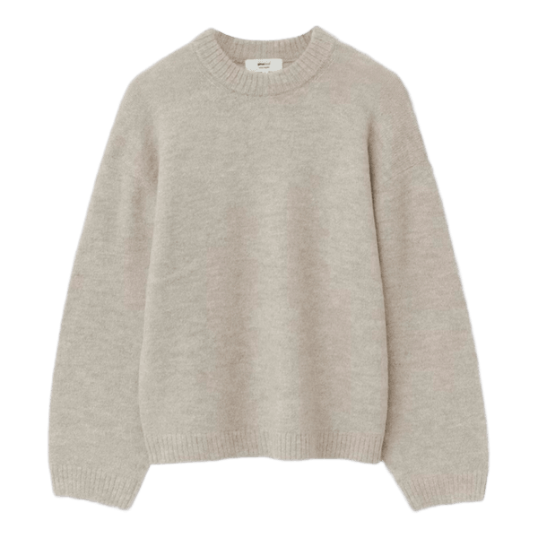Beige strikket sweater