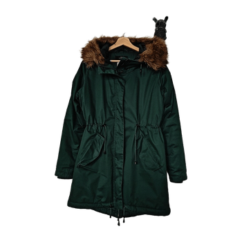Makia dark green parka coat