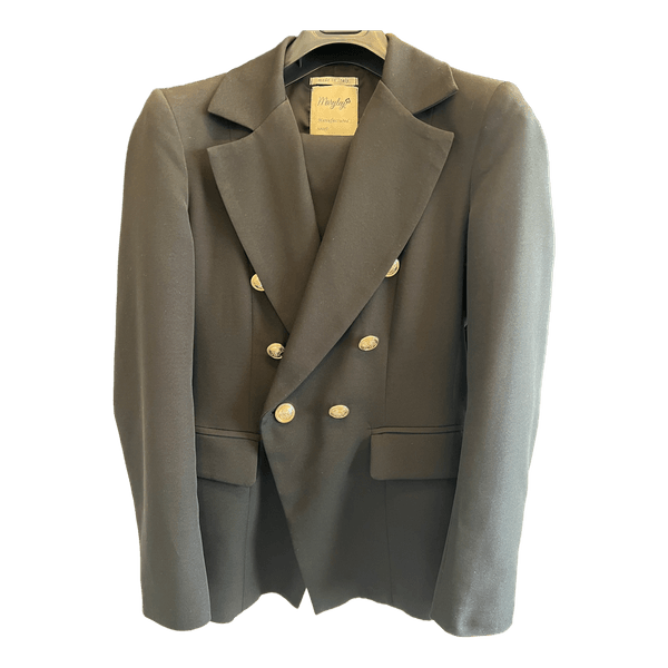 Black double breasted blazer with pants