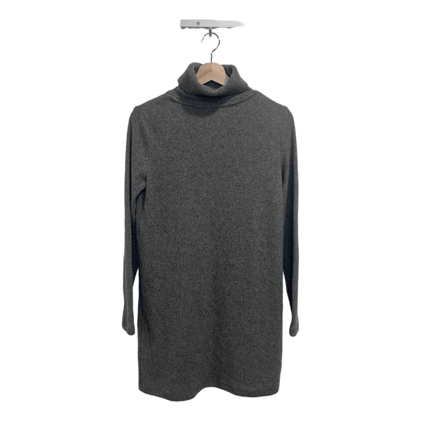 Grey turtleneck winter dress