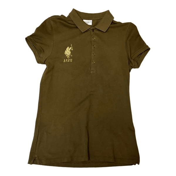 Olive green polo shirt