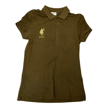 Olive green polo shirt