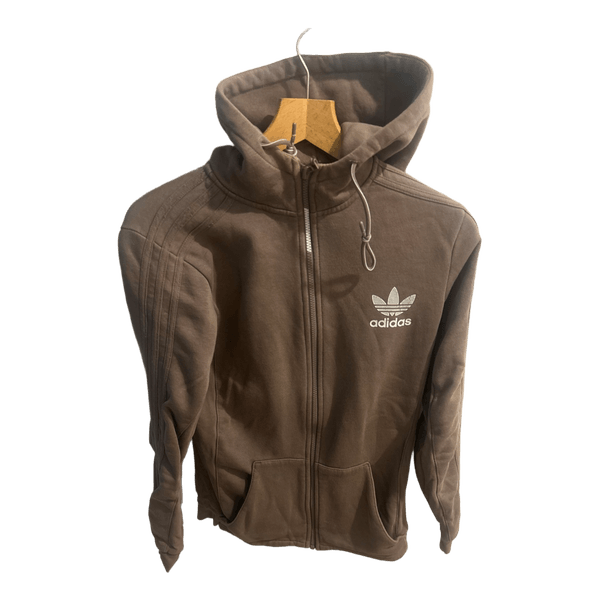 Brown Adidas zip hoodie