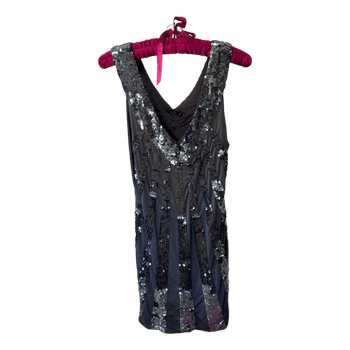 Grey sequin party dress