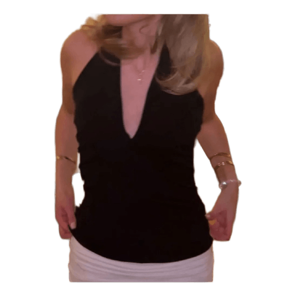 Black halter top