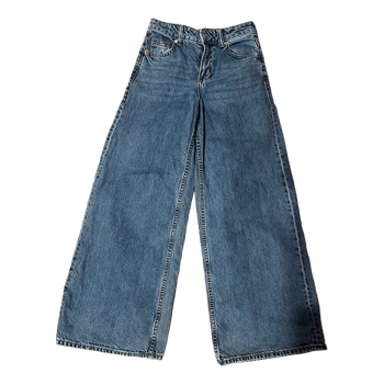 Blue wide leg jeans