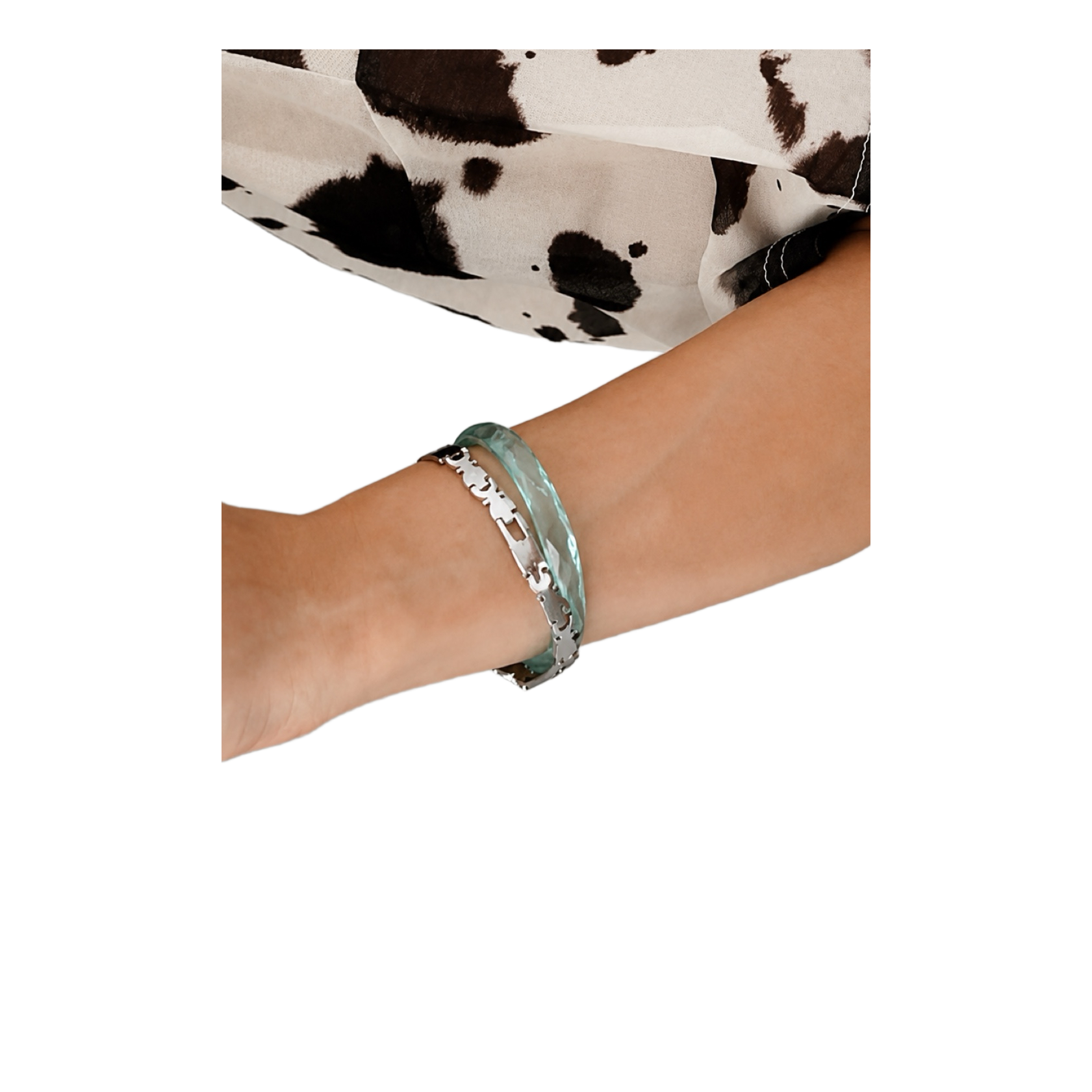 green resin bracelet